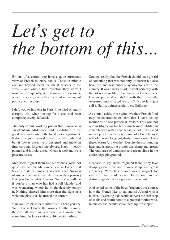 First page of Rick Morris’s Let’s get to the bottom of this…, reproduced from the original PDF